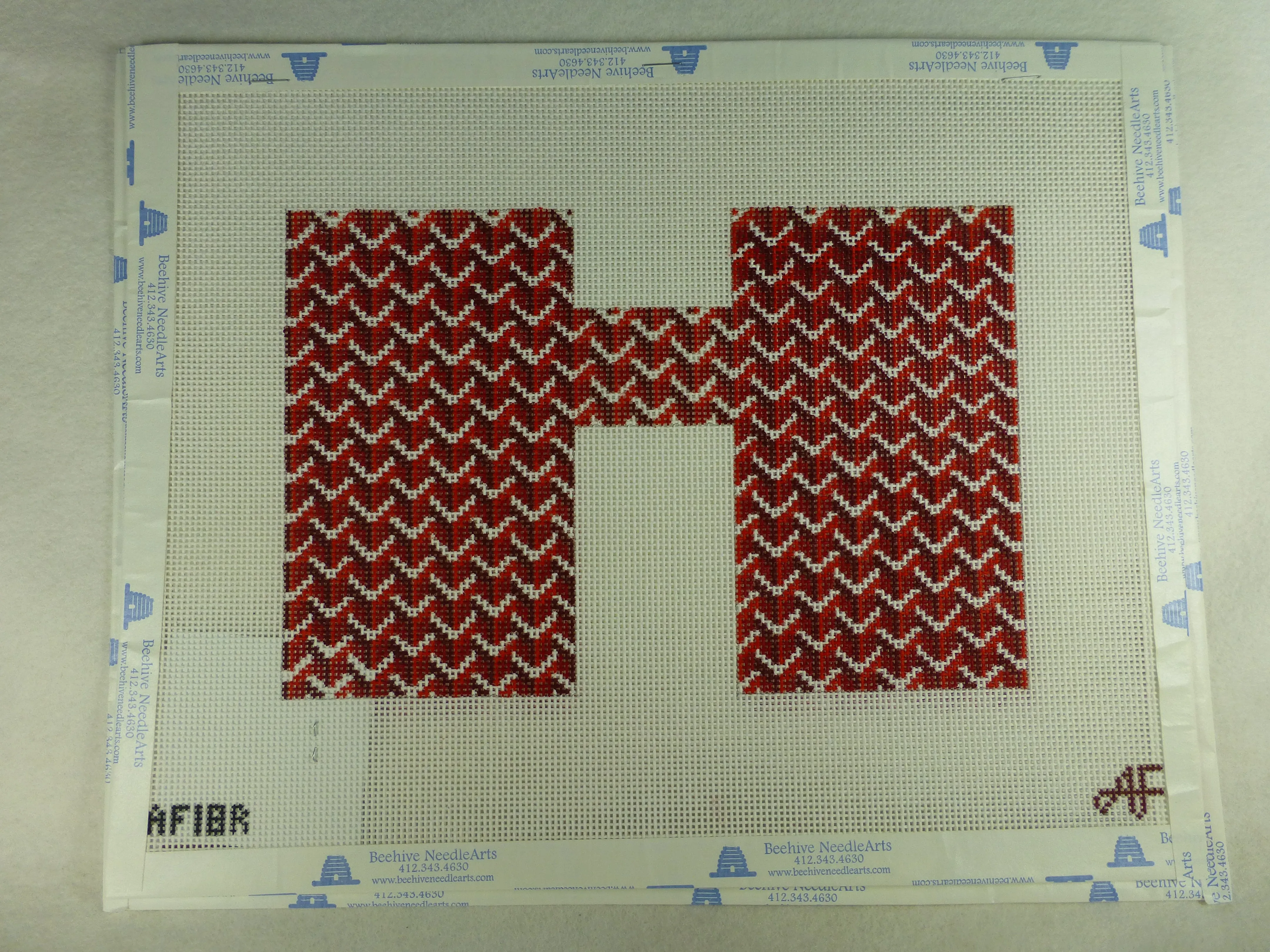 * Anne Fisher Needlepoint AF18R Pattern Clutch Front