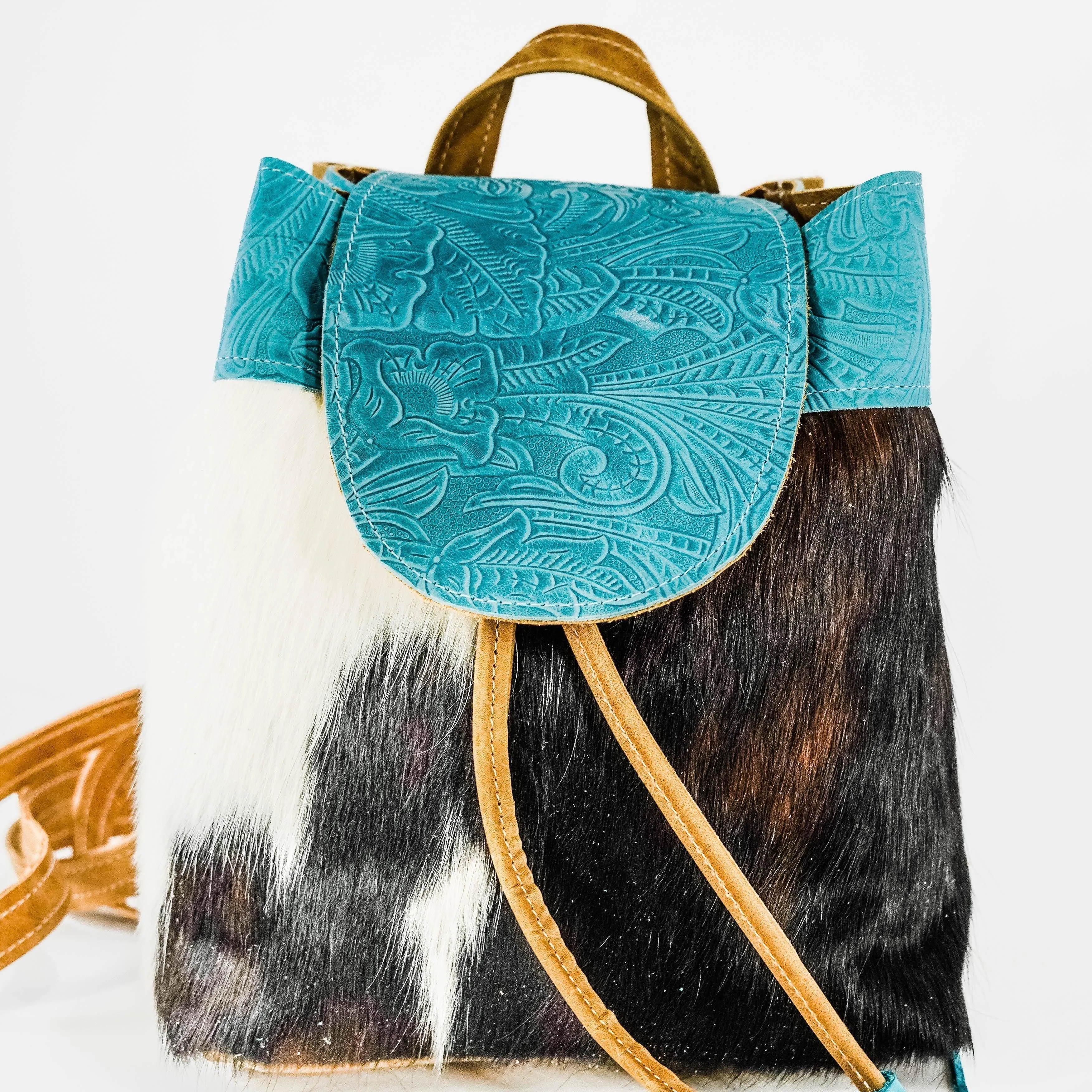 004 Mini Kelsea Backpack - Triocolor w/ Turquoise Denver Tool