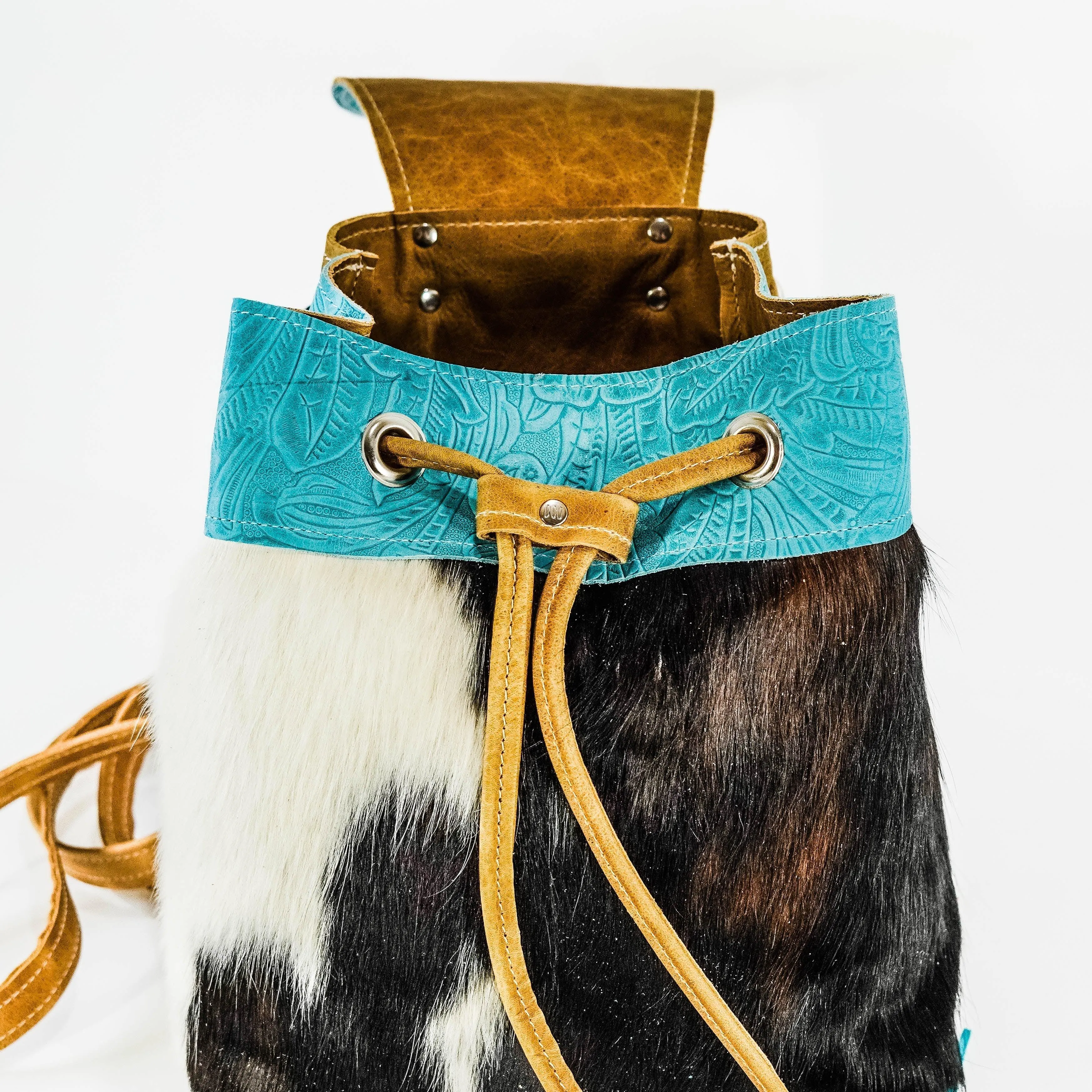 004 Mini Kelsea Backpack - Triocolor w/ Turquoise Denver Tool