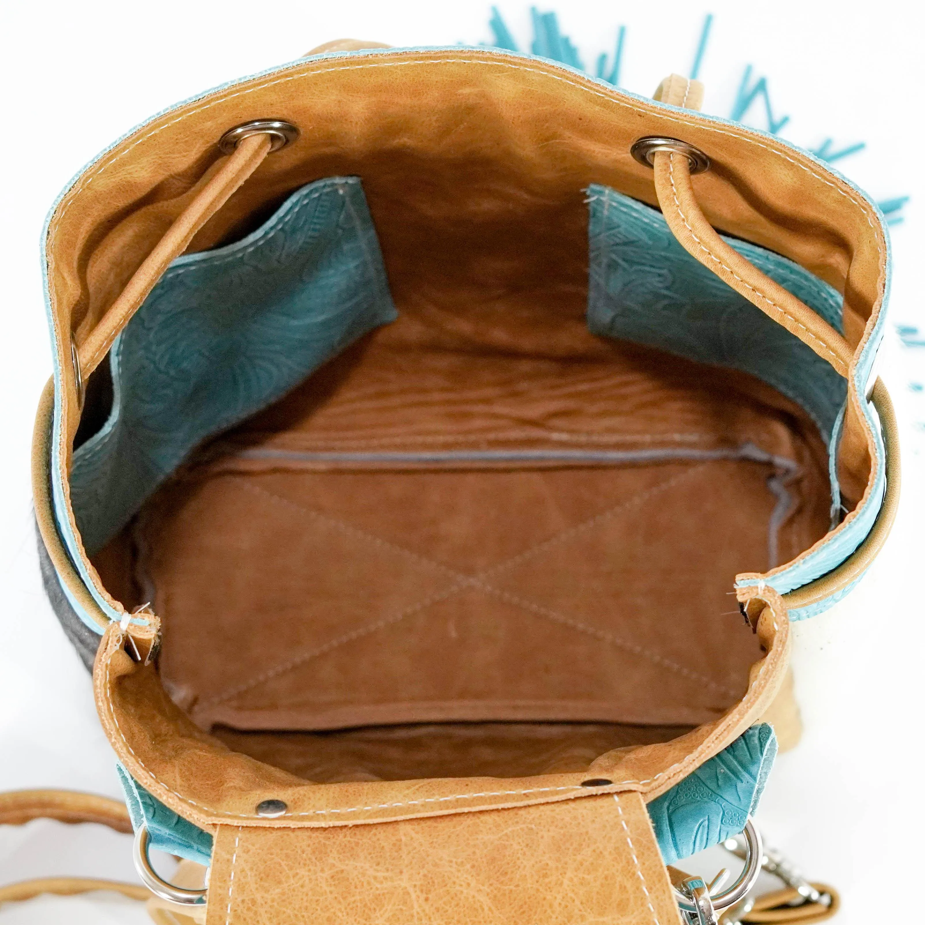 004 Mini Kelsea Backpack - Triocolor w/ Turquoise Denver Tool