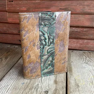 066 Small Notepad Cover - Tricolor Acid w/ Turquoise Autumn