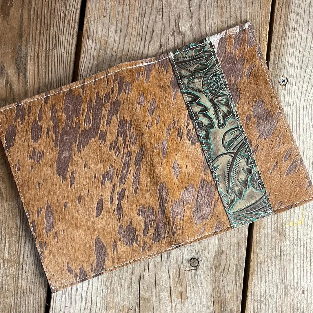 066 Small Notepad Cover - Tricolor Acid w/ Turquoise Autumn
