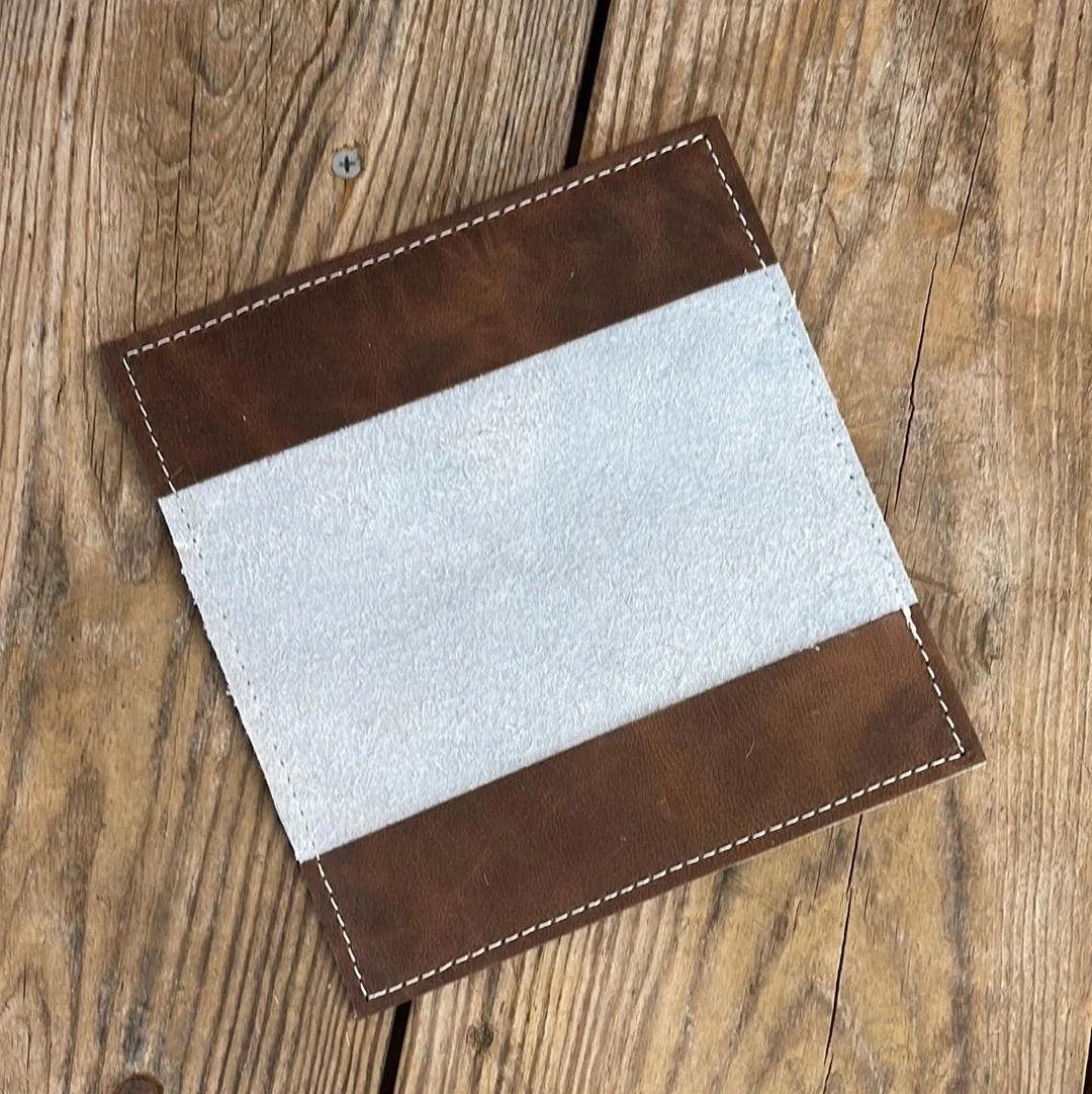 091 Checkbook Cover - Black & White w/ Western Sunset