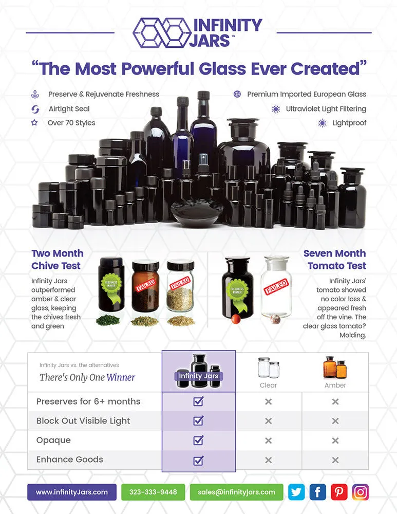 1 Liter Glass-on-Glass Apothecary Jar