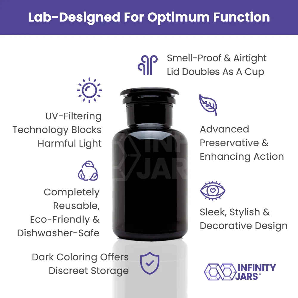 1 Liter Glass-on-Glass Apothecary Jar