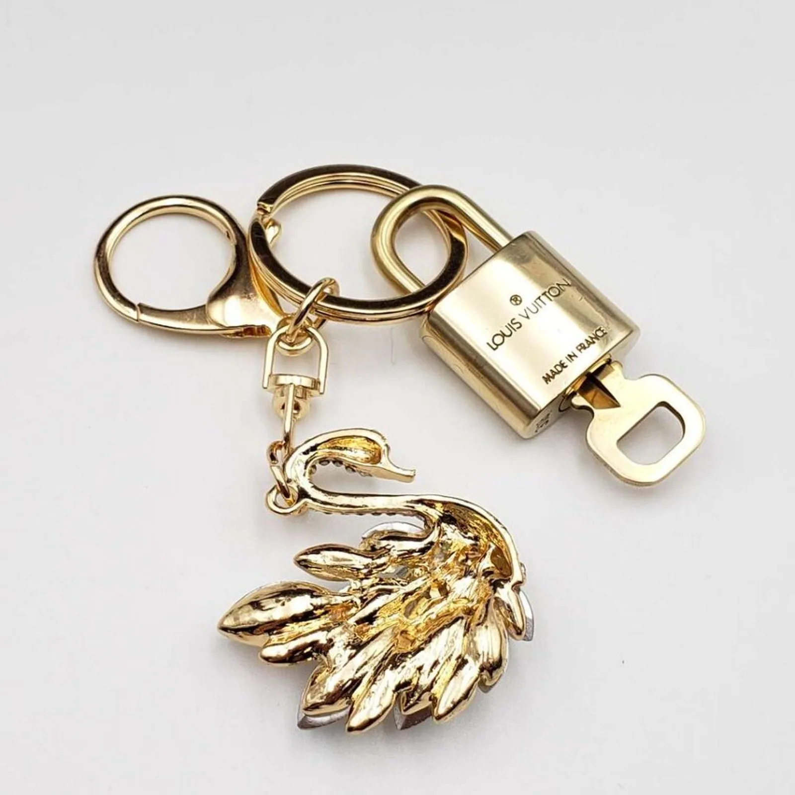 100% Auth Louis Vuitton Lock & Key with unbranded Bagcharm, Keycharm, Keychain
