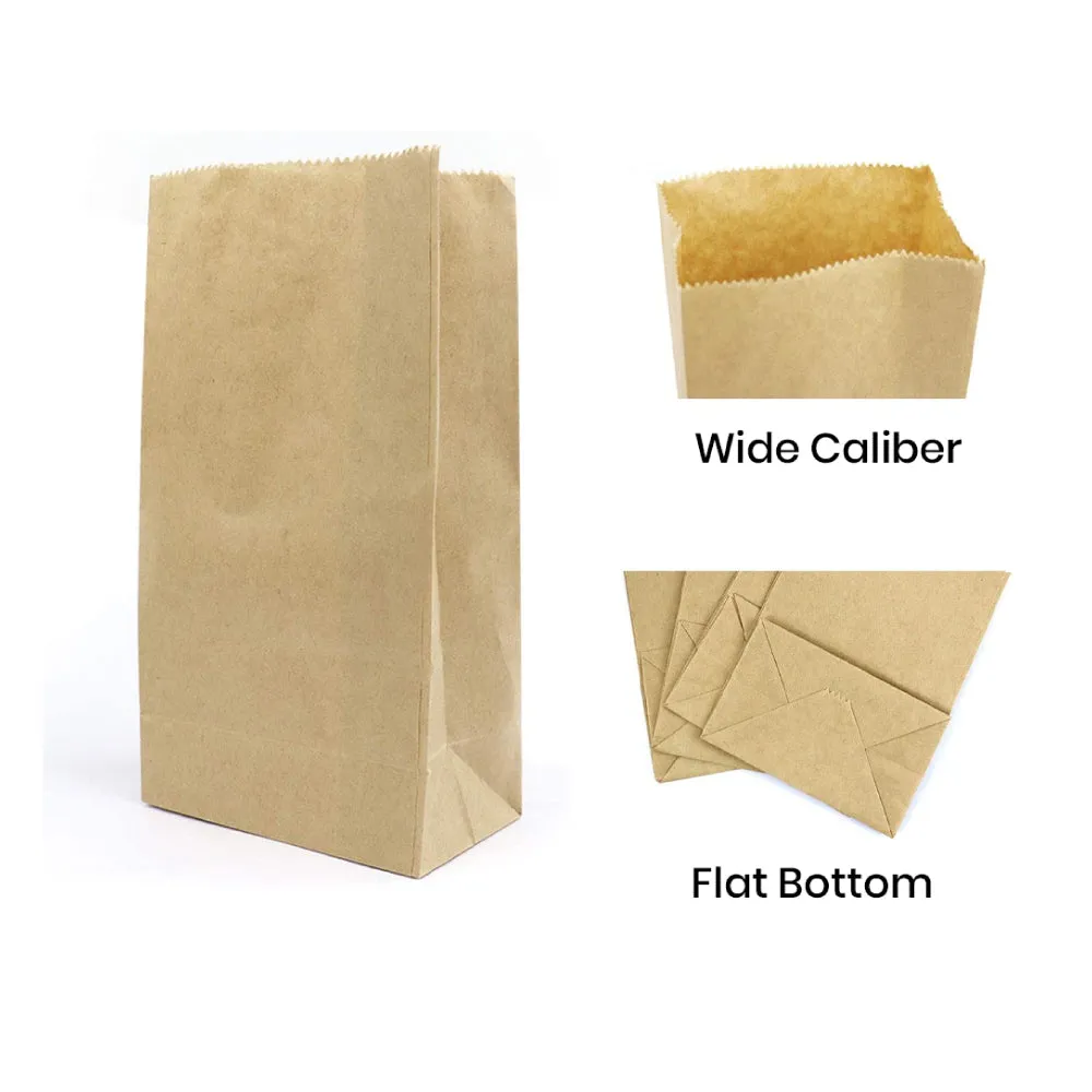 17 x 9 x 5.5cm Mini Brown Kraft Paper Bags