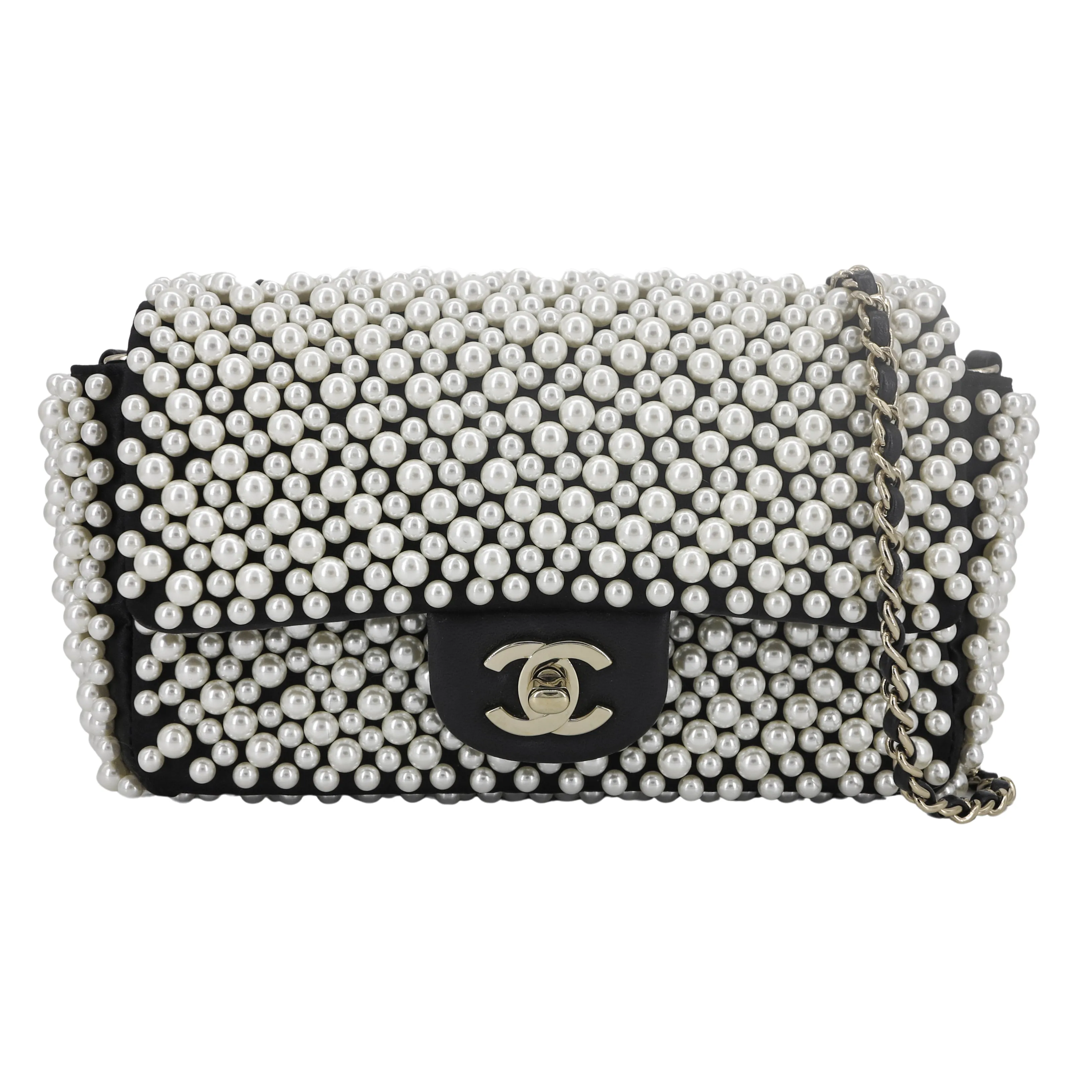 19S Mini Pearl Flap Bag