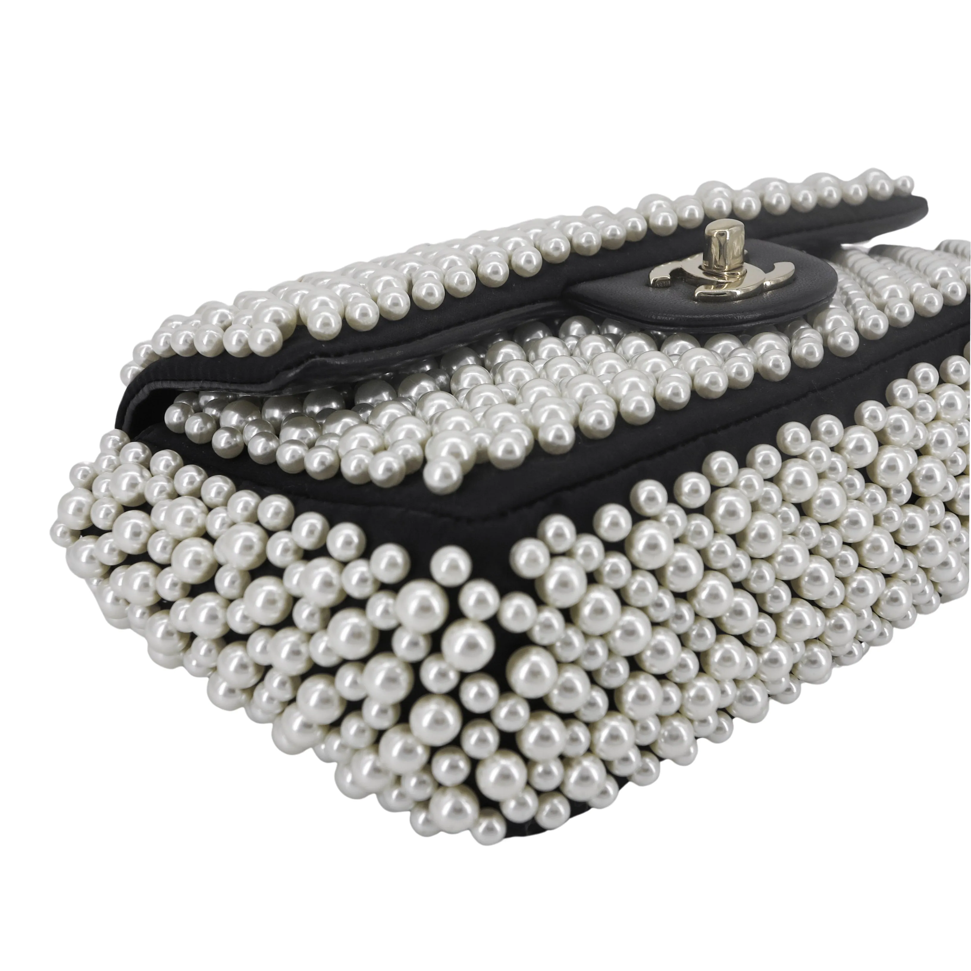 19S Mini Pearl Flap Bag