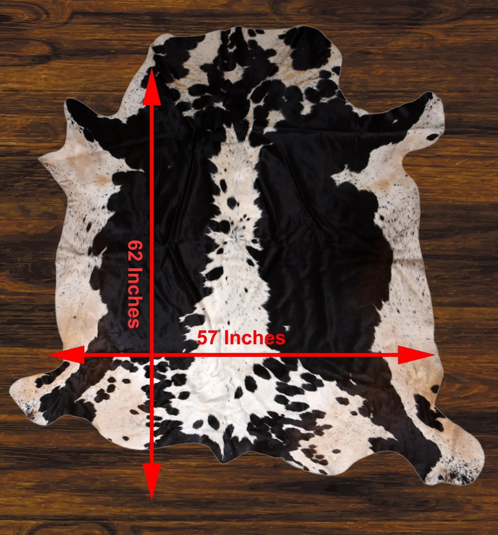 207-11 Cow Skin Hair on Hide 100% Pure Cow Hide Large Decorative/Carpet/Rug/Wall Leather