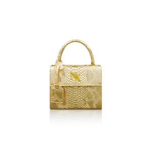 24 k gold python mini bag