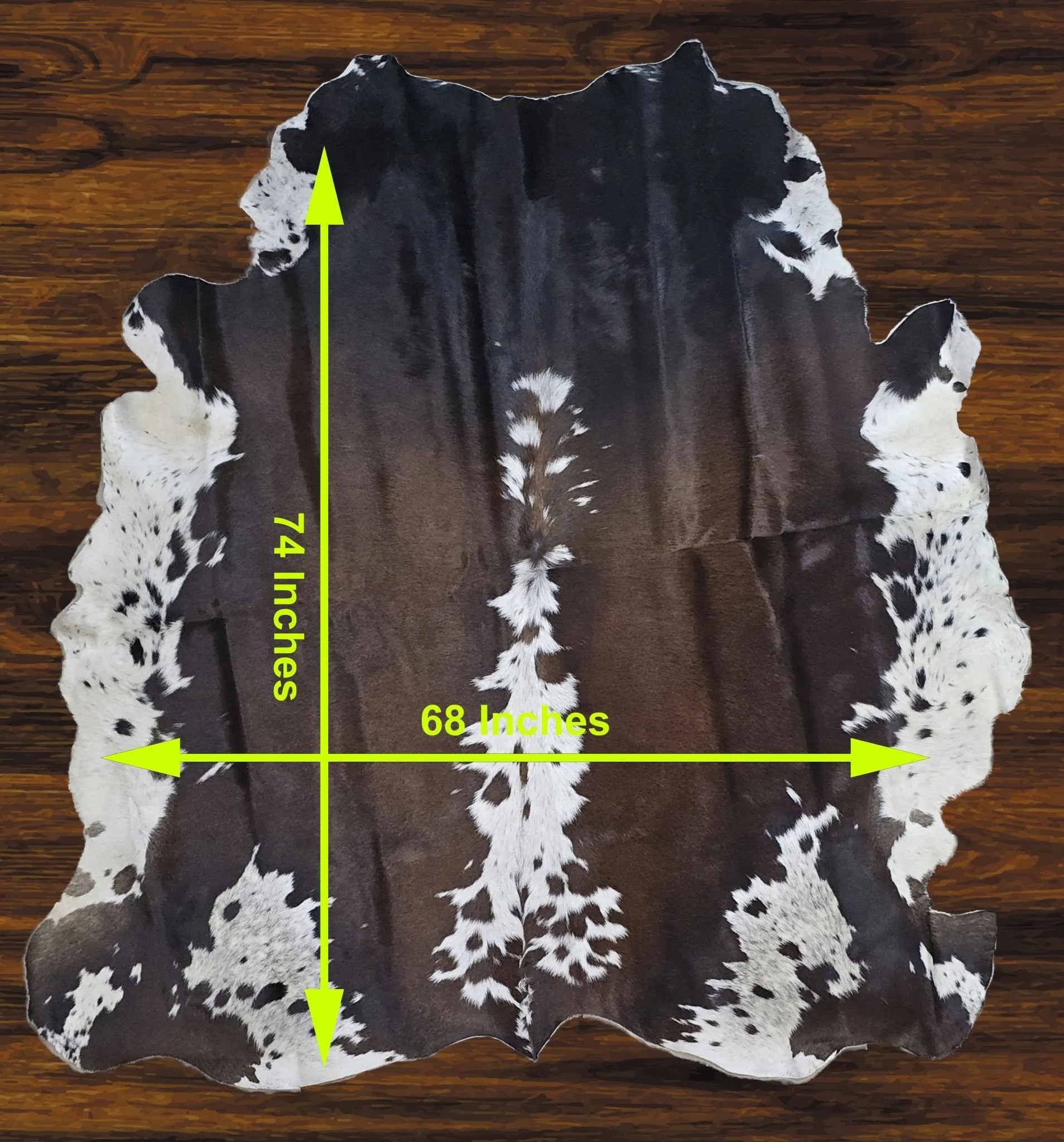 241-6 Cow Skin Hair on Hide 100% Pure Cow Hide Large Decorative/Carpet/Rug/Wall Leather