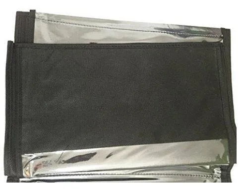 6 Pockets Hanging Closet Organizer Clear Easy Accees Anti-dust Cover Handbag Purse Holder Storage Bag Collection Shoes Clothes Space Saver Bag with a Hanging Hook (Black)