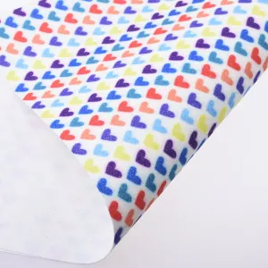 8*12" Heart Glitter Faux leather sheets PU Fabric Sheet DIY Hair Bow Making Supplies 1pcs 102630