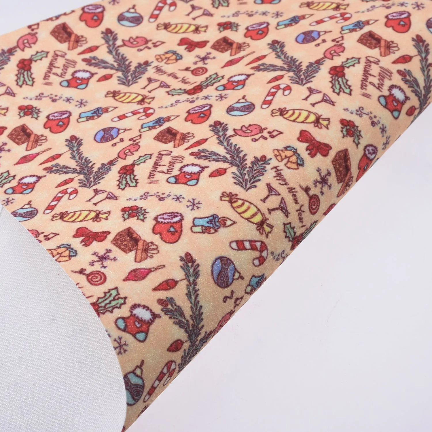 8*12" Merry Christmas Faux leather sheets Synthetic Leather Fabric Sheets for bag keychain 1pcs 102635