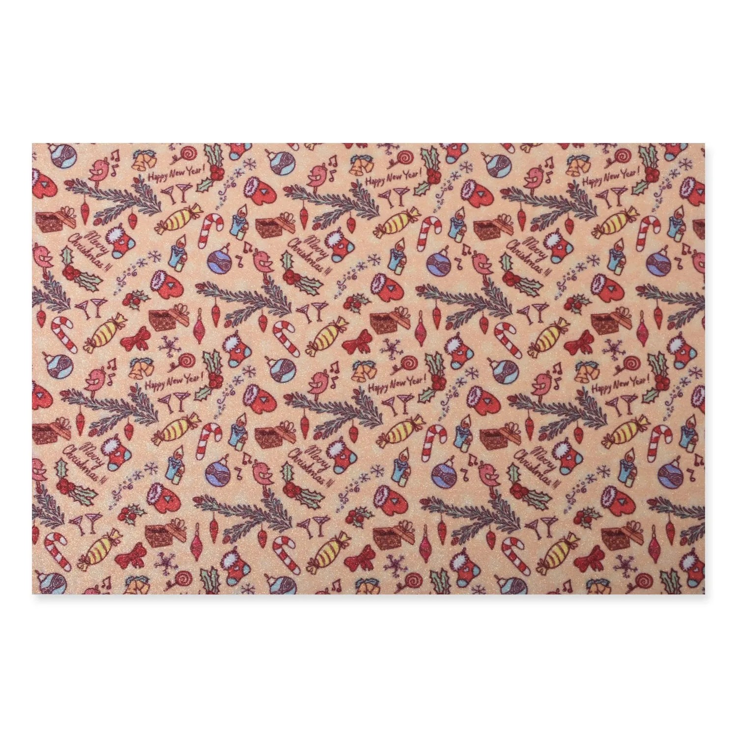 8*12" Merry Christmas Faux leather sheets Synthetic Leather Fabric Sheets for bag keychain 1pcs 102635
