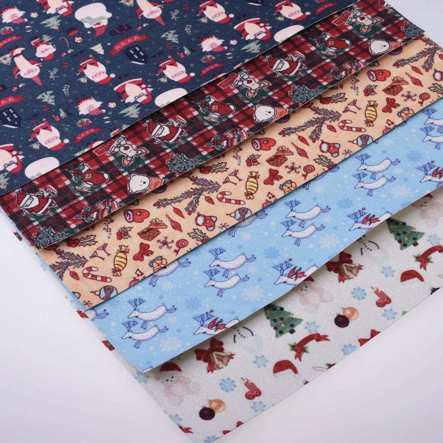 8*12" Merry Christmas Faux leather sheets Synthetic Leather Fabric Sheets for bag keychain 1pcs 102635