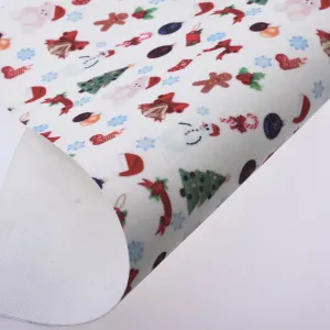 8*12" Merry Christmas Faux leather sheets Synthetic Leather Fabric Sheets for bag keychain 1pcs 102635