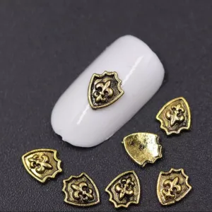 #9A Mixed Retro Nail Charms - Gold