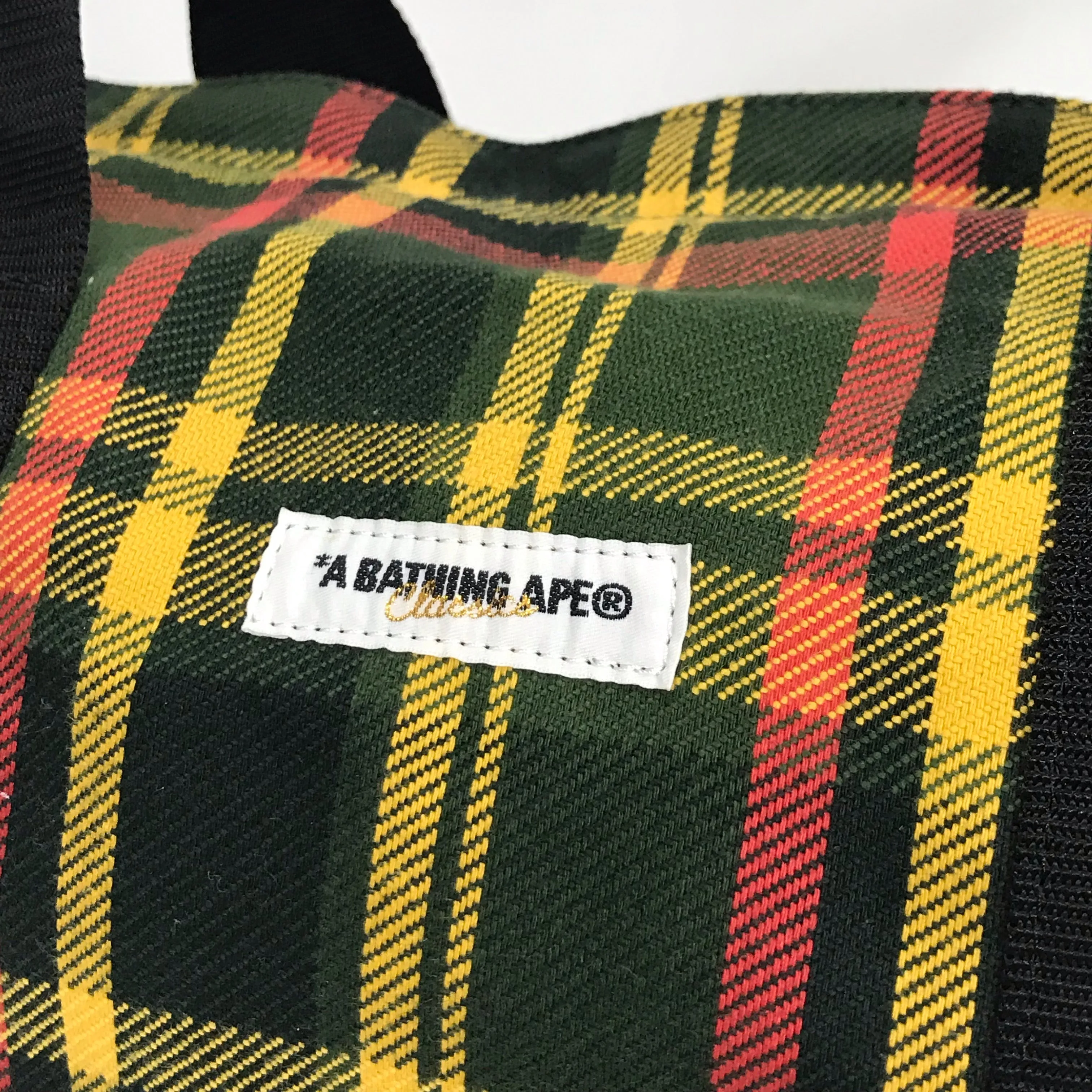 A Bathing Ape Bape Plaid Mini Duffle Bag