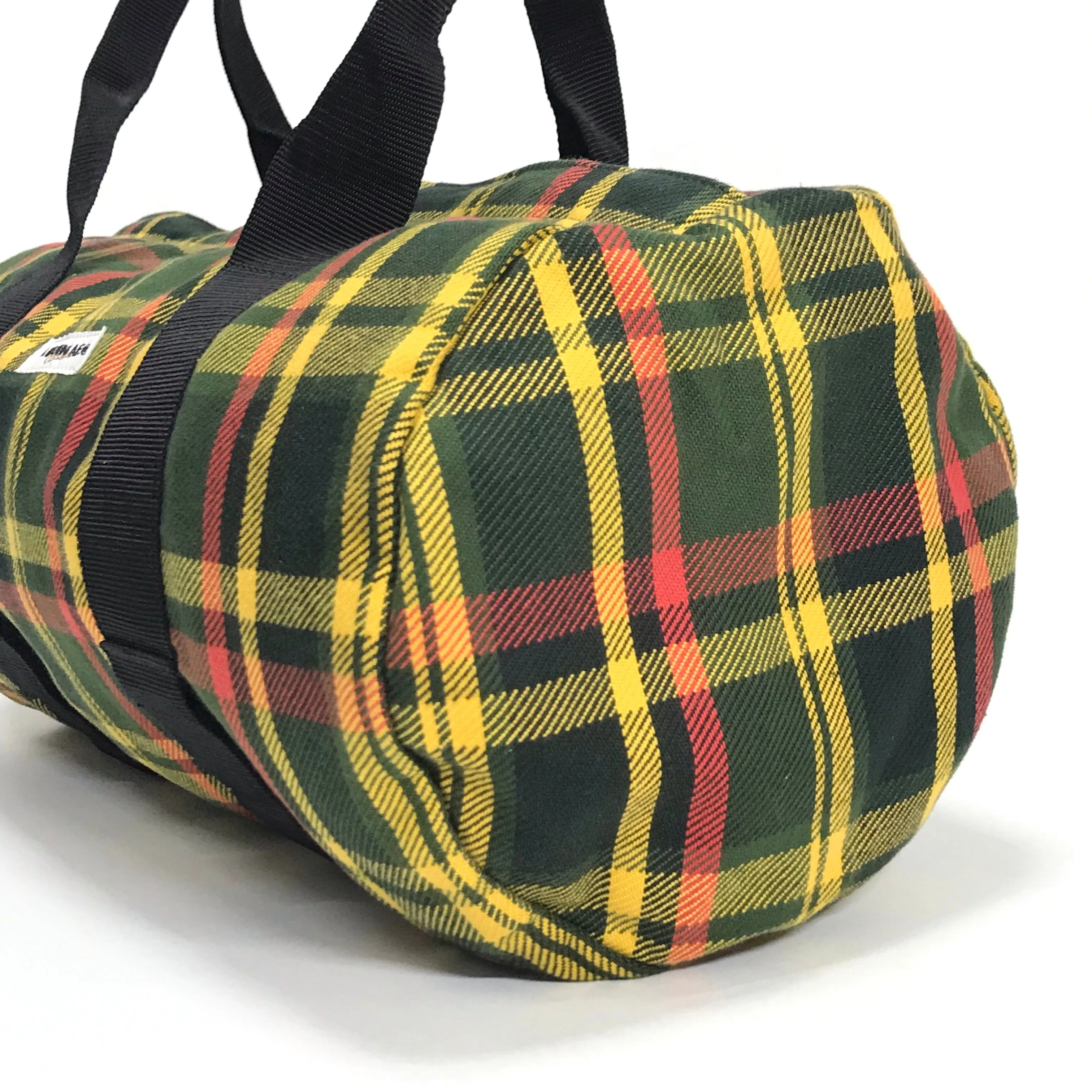 A Bathing Ape Bape Plaid Mini Duffle Bag