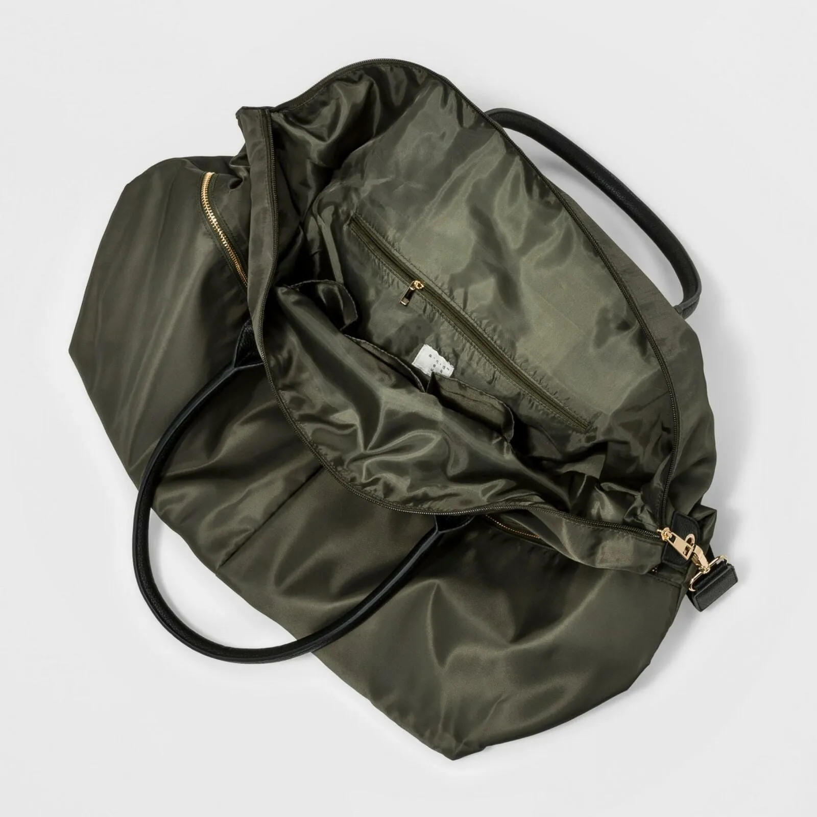 A New Day Women's Nylon with Leather Handles Weekender Bag