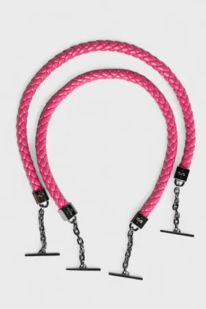 Abree Pink Tote Bag Handles
