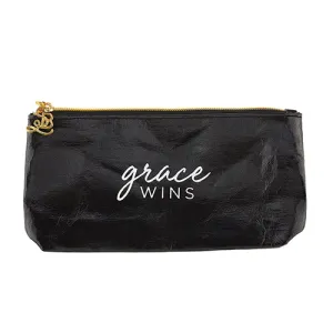 Accessories: Ladies Hand Pouch Purse - Grace Wins - Black