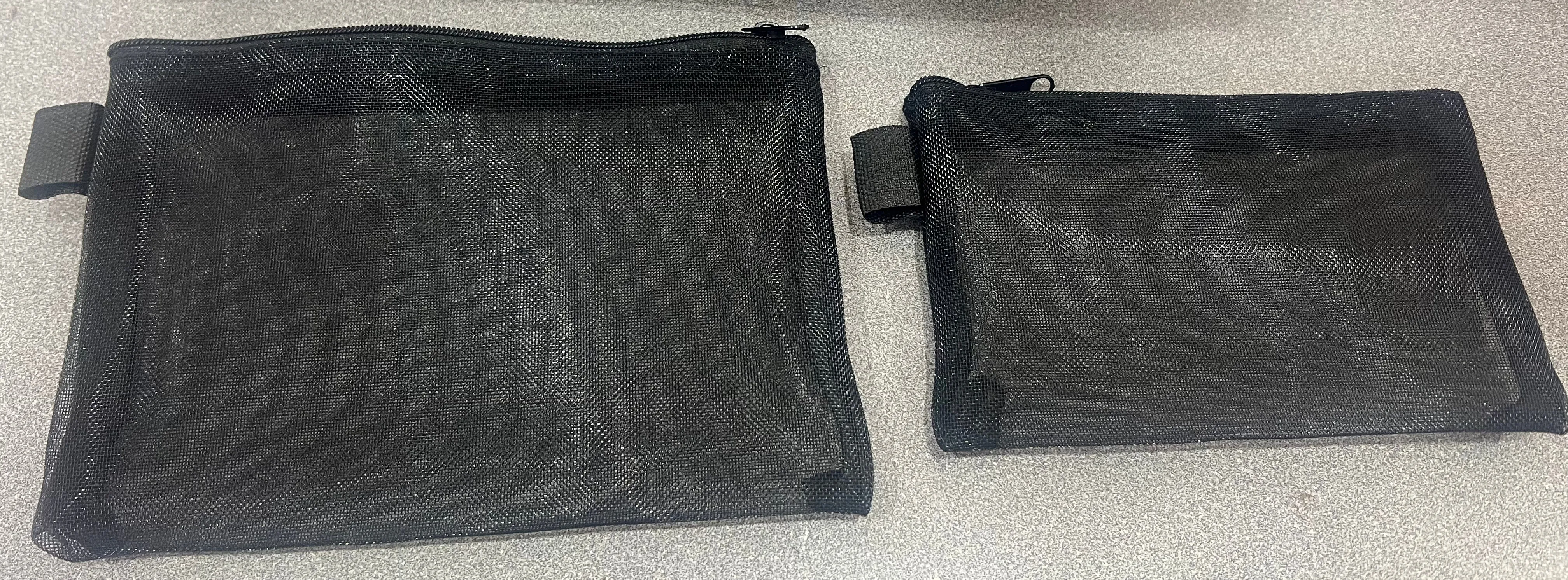 Aidangus - Silver Mini Carry On Bag with bonus Mesh Bags x 3 - Travel Bottles - Card Holder - Satin Eye Mask