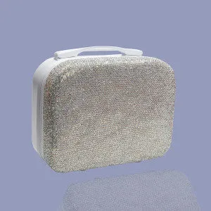 Aidangus - Silver Mini Carry On Bag with bonus Mesh Bags x 3 - Travel Bottles - Card Holder - Satin Eye Mask