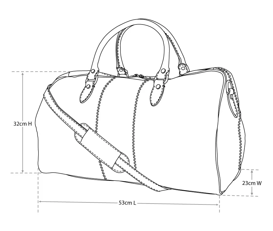 Albertis Brown Leather Weekender Bag