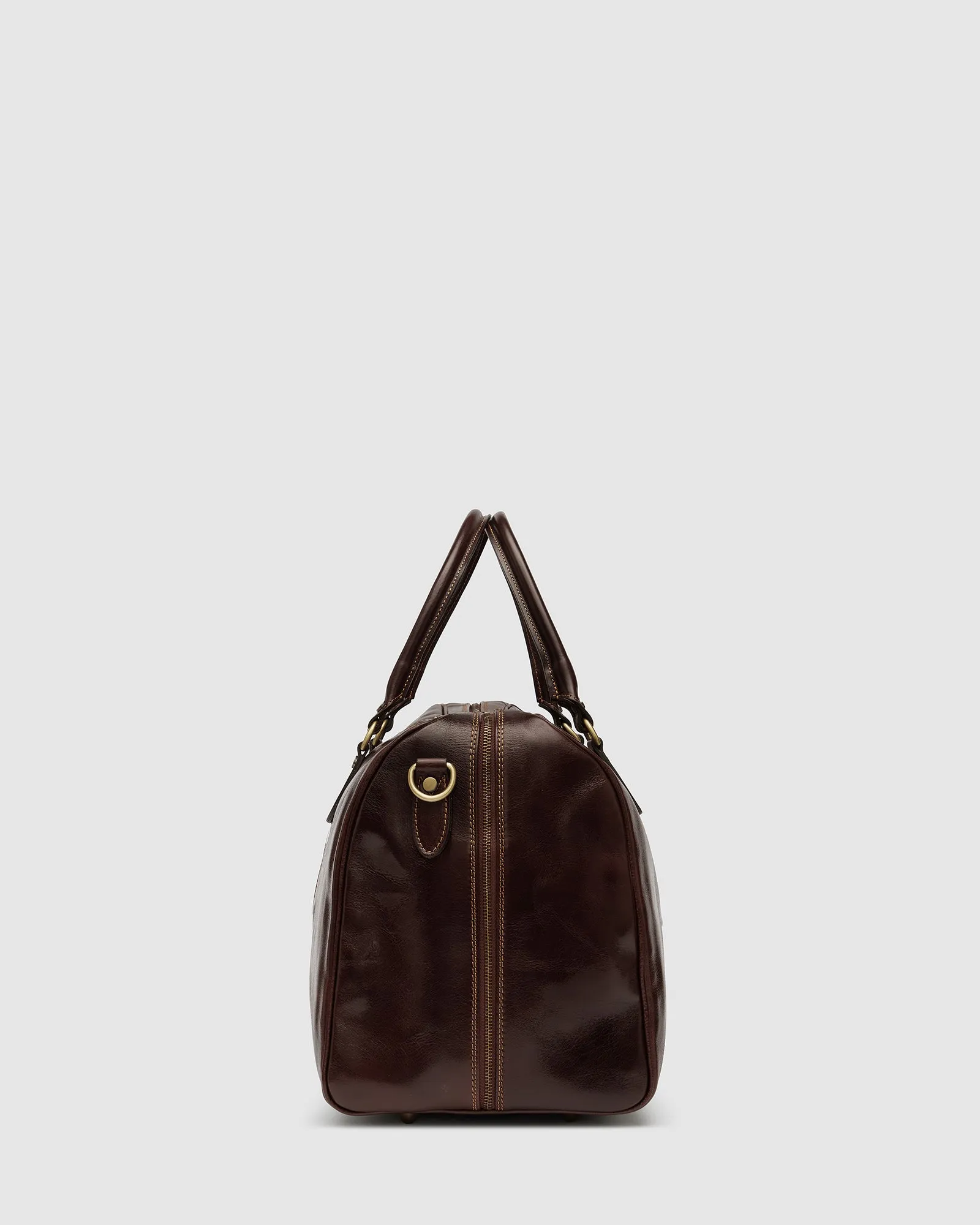 Albertis Brown Leather Weekender Bag