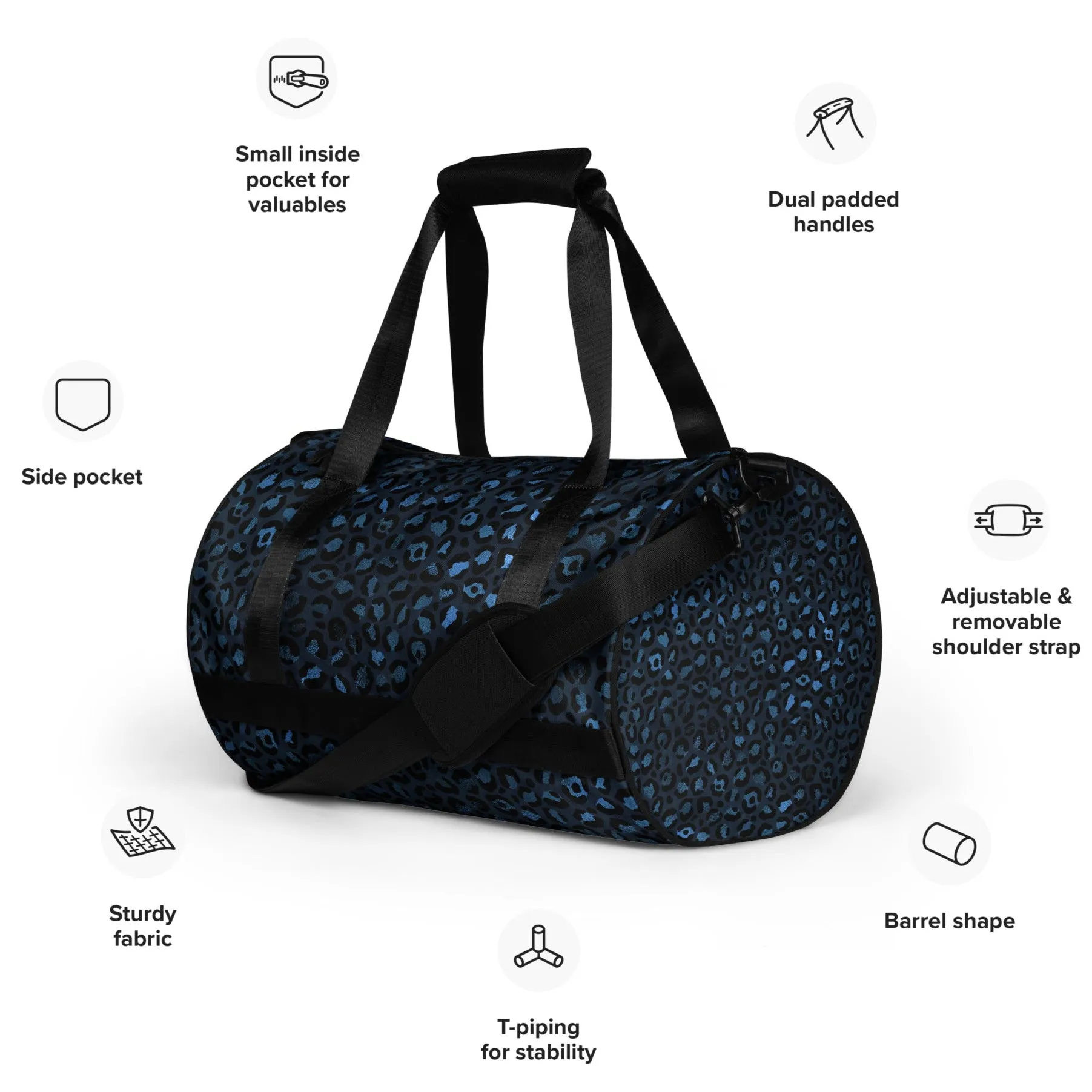 All-over print gym bag- Traveling- Camping- Weekender Bag