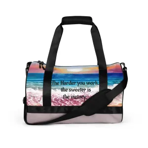 All-over print gym bag- traveling-Camping- Weekender bag