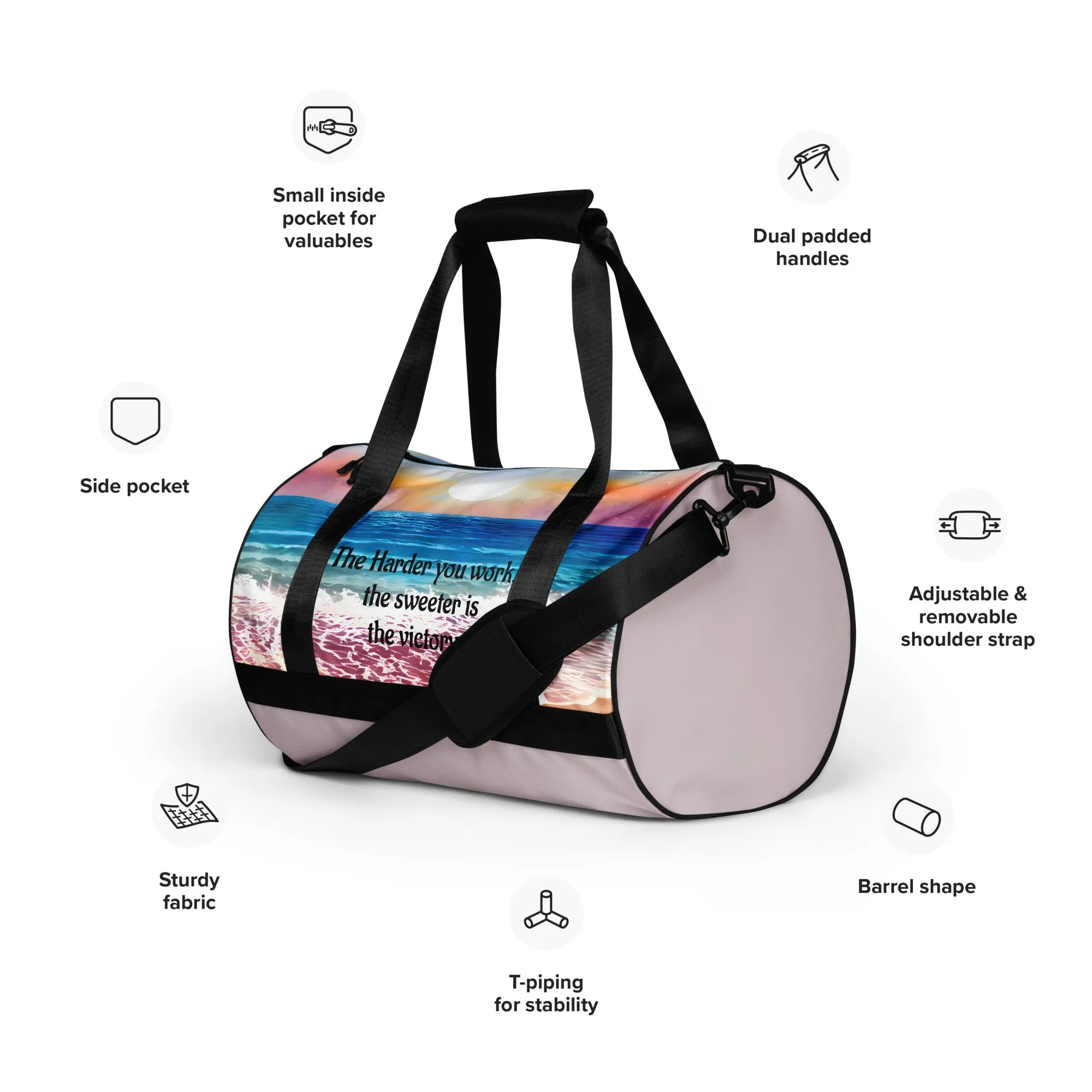 All-over print gym bag- traveling-Camping- Weekender bag