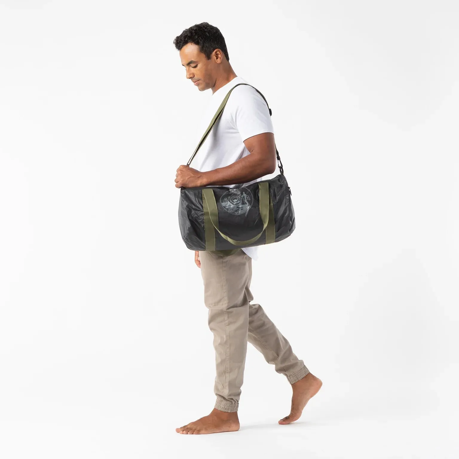 Aloha Do It All Duffle in Charcoal on Black Waikiki Seal