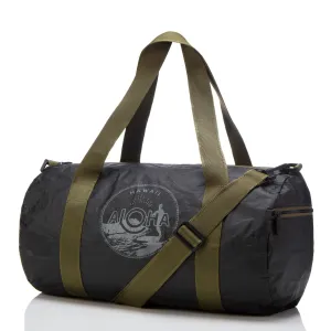 Aloha Do It All Duffle in Charcoal on Black Waikiki Seal