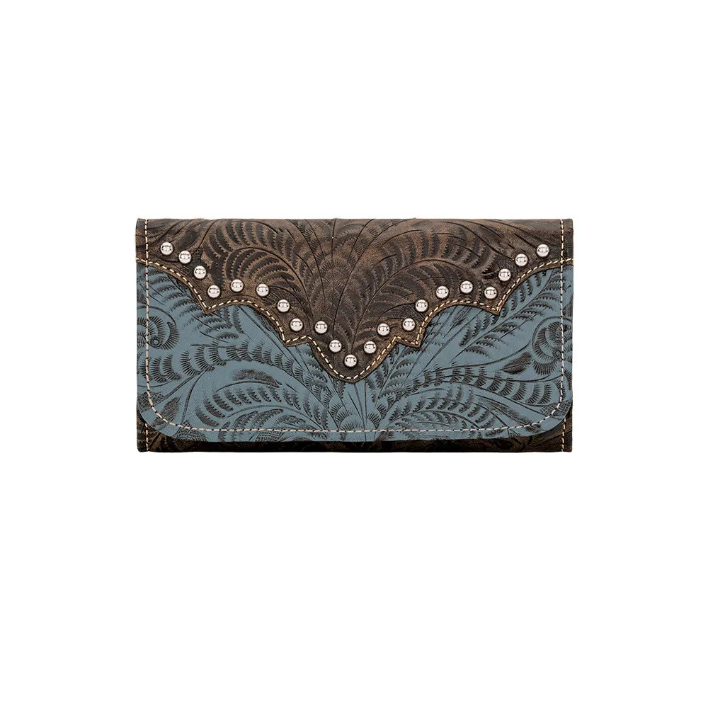 American West Handbag Annie's Secret Collection: Leather Tri-Fold Western Wallet