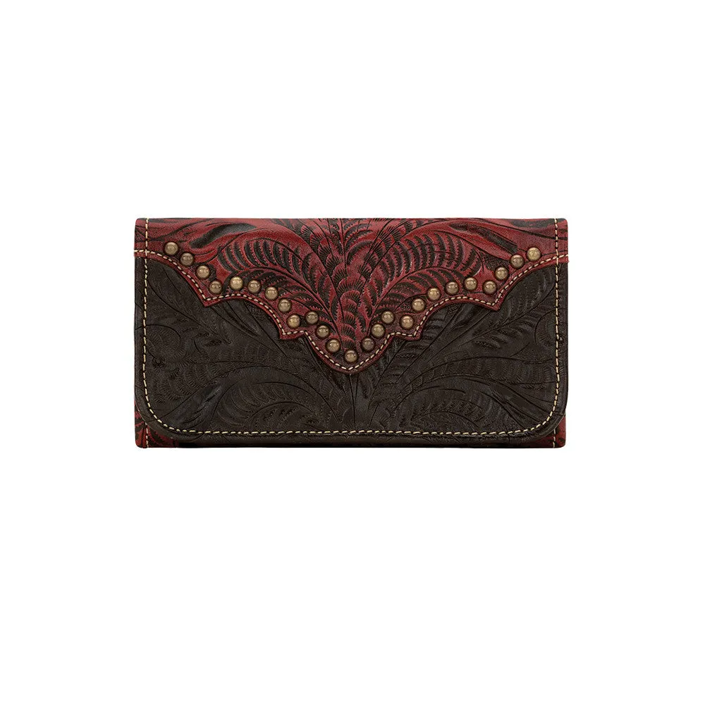 American West Handbag Annie's Secret Collection: Leather Tri-Fold Western Wallet