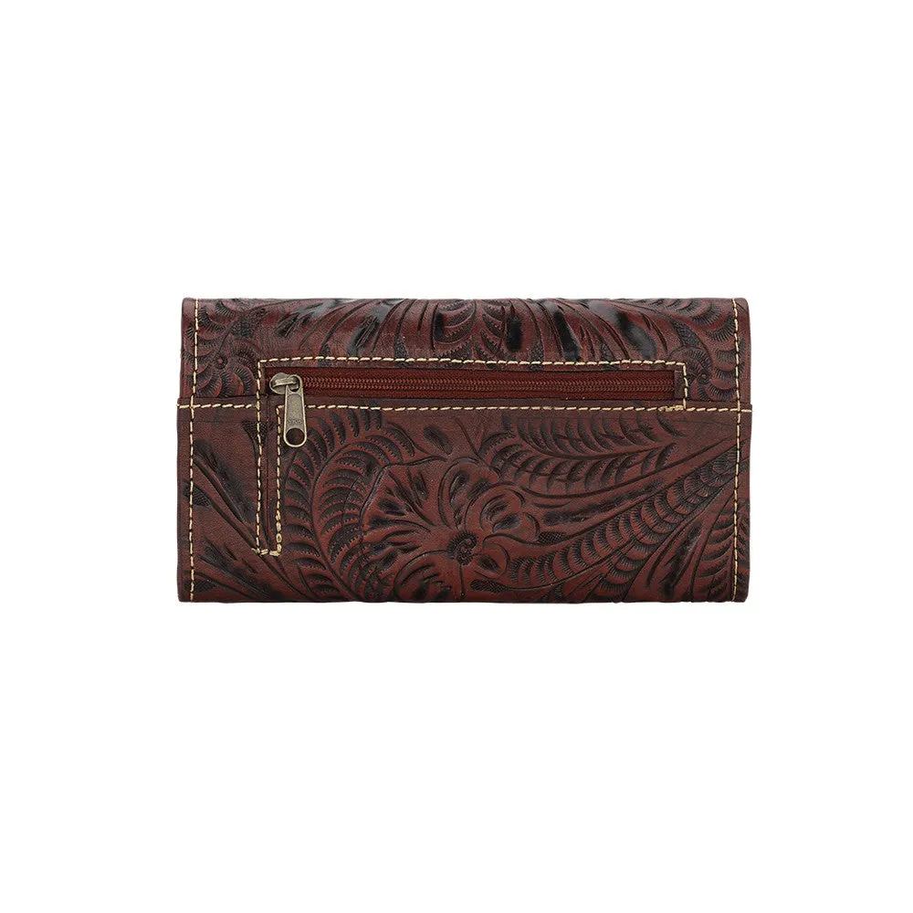 American West Handbag Annie's Secret Collection: Leather Tri-Fold Western Wallet