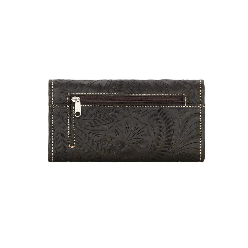 American West Handbag Annie's Secret Collection: Leather Tri-Fold Western Wallet