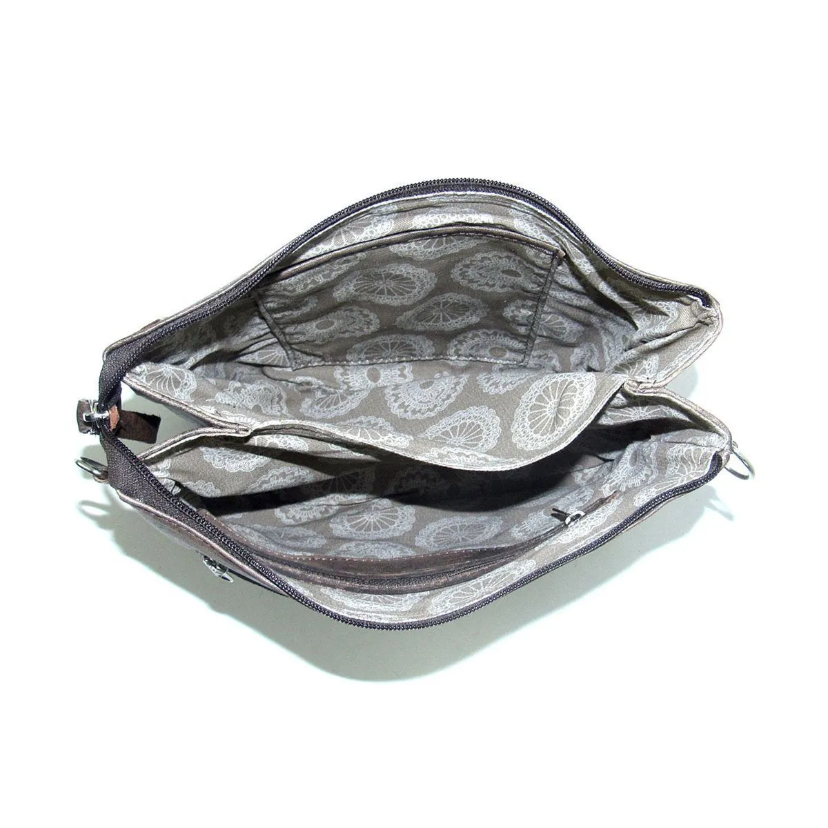 American West Handbag Texas Rose Collection: Crossbody Multi Compartment Bag