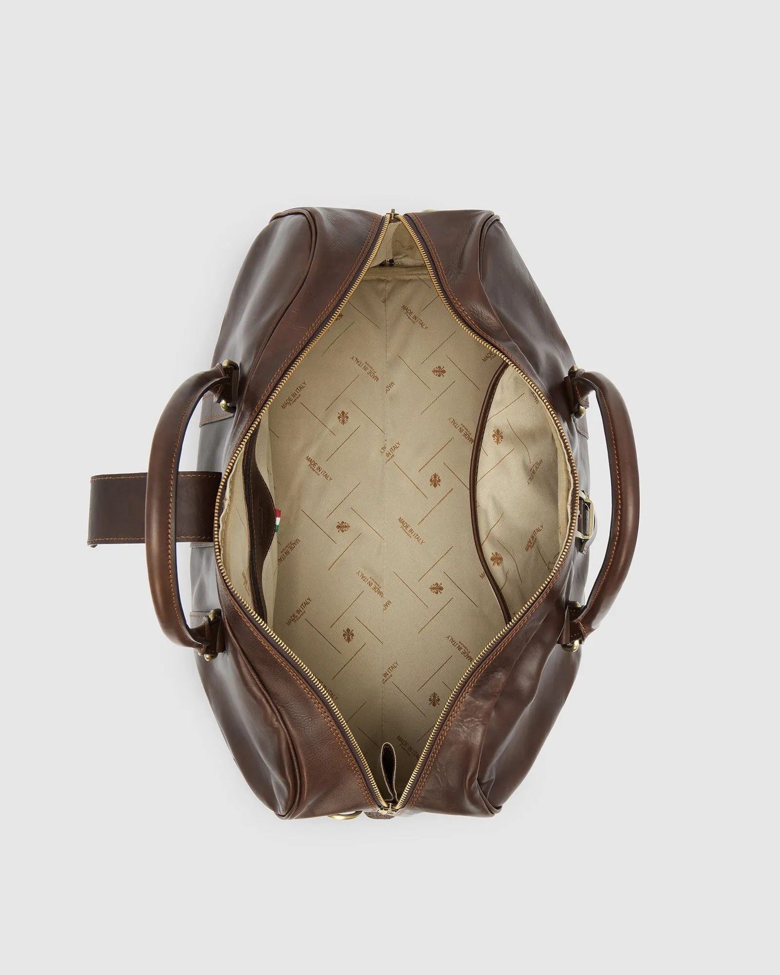Amerigo Matt Chocolate leather duffle bag