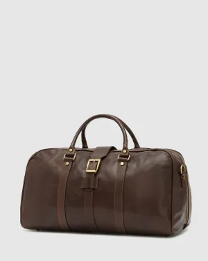 Amerigo Matt Chocolate leather duffle bag
