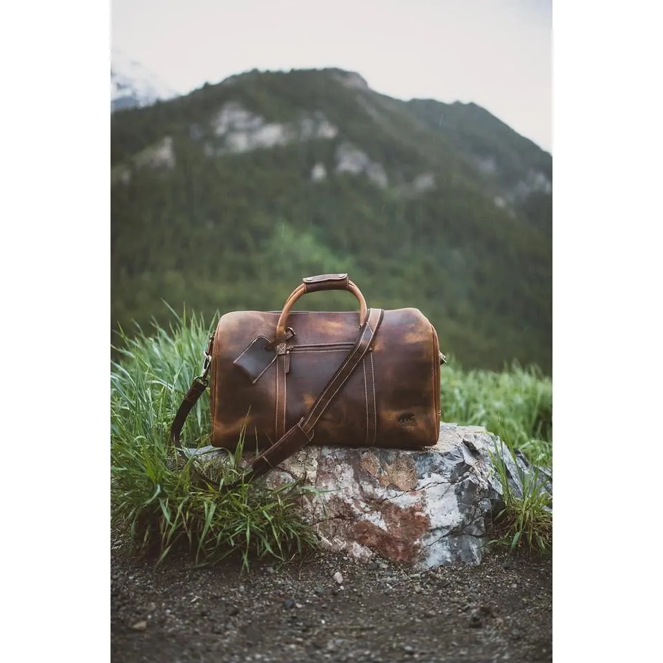 Antique Brown 30L Weekender Duffle Bag