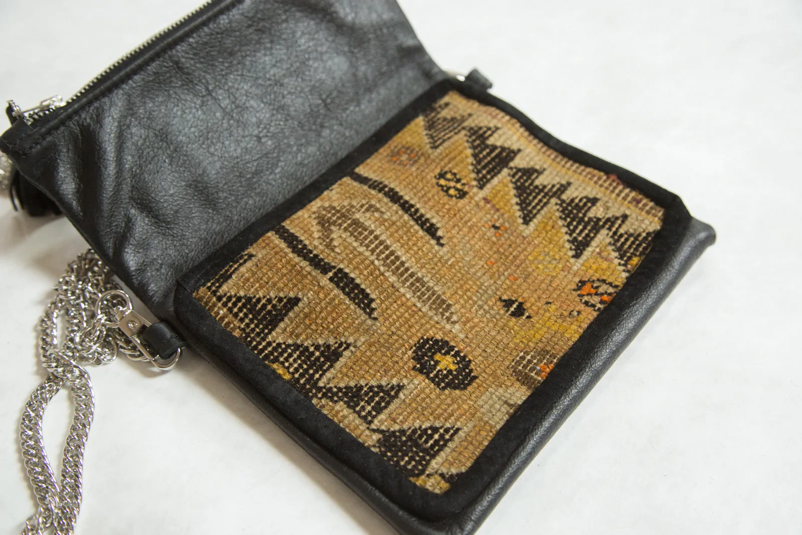Antique Caucasian Rug Fragment Bag