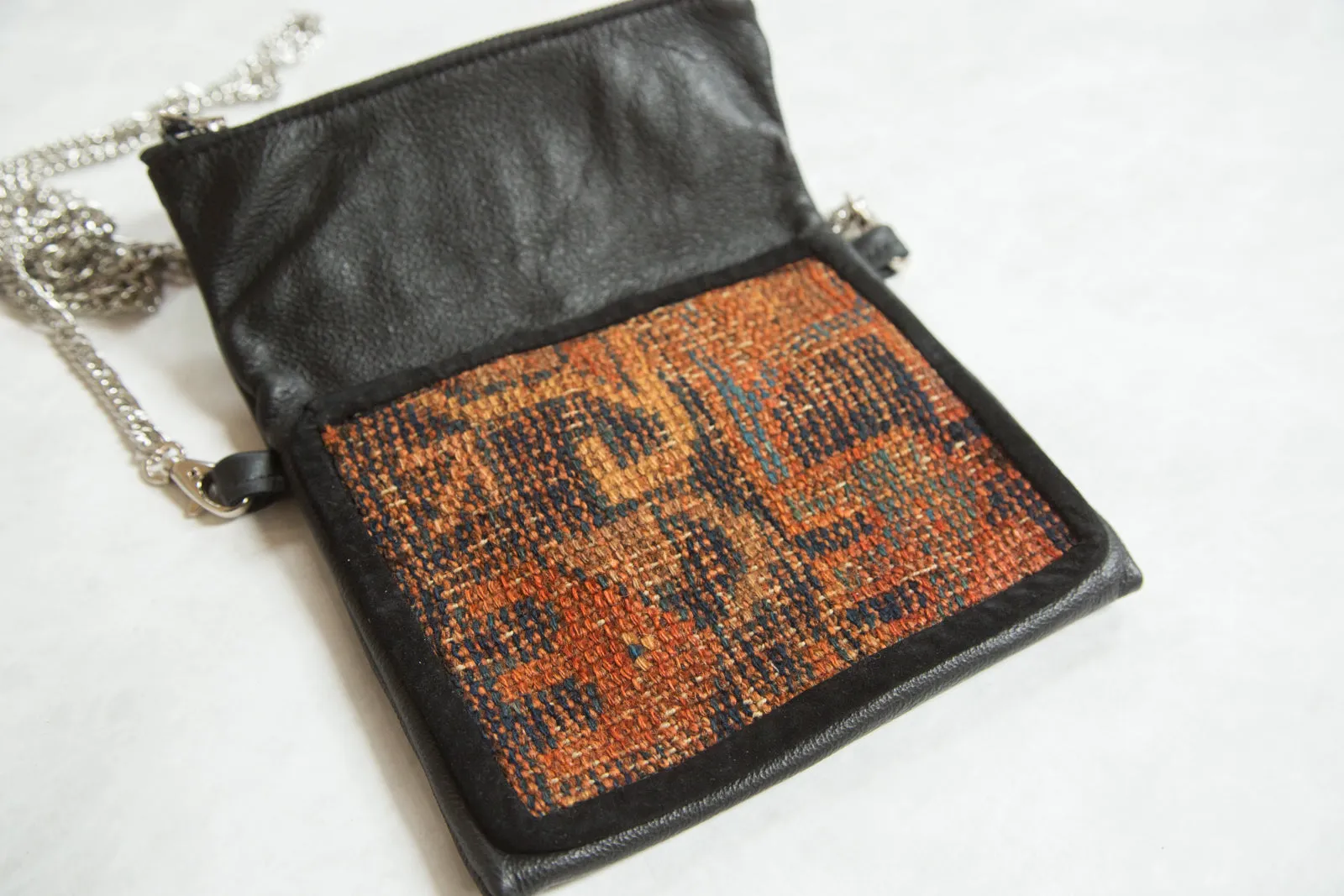 Antique Kurdish Rug Fragment Bag