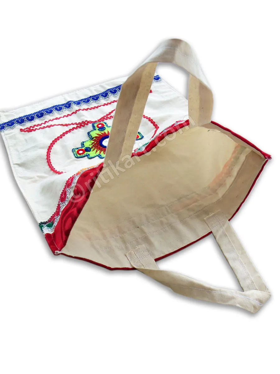 Applique Handmade Cotton Hand Bag