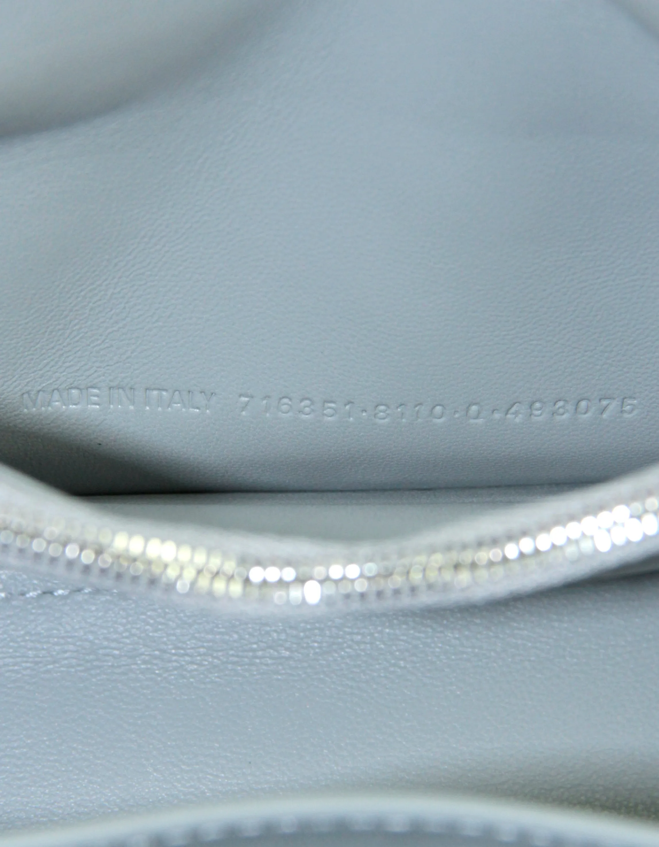 Balenciaga NWT Silver Crinkled-Leather Small Hourglass Chain Shoulder bag