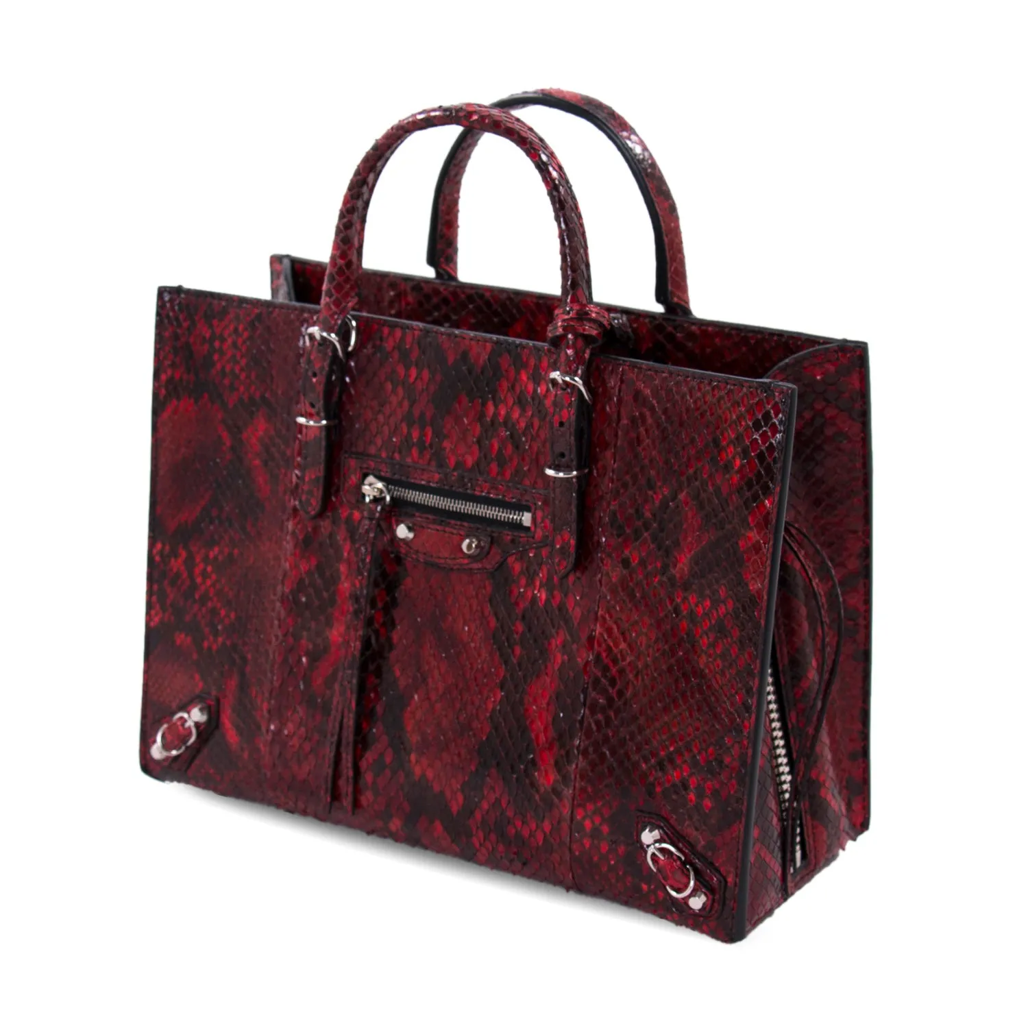 Balenciaga Papier A4 Mini Python Tote